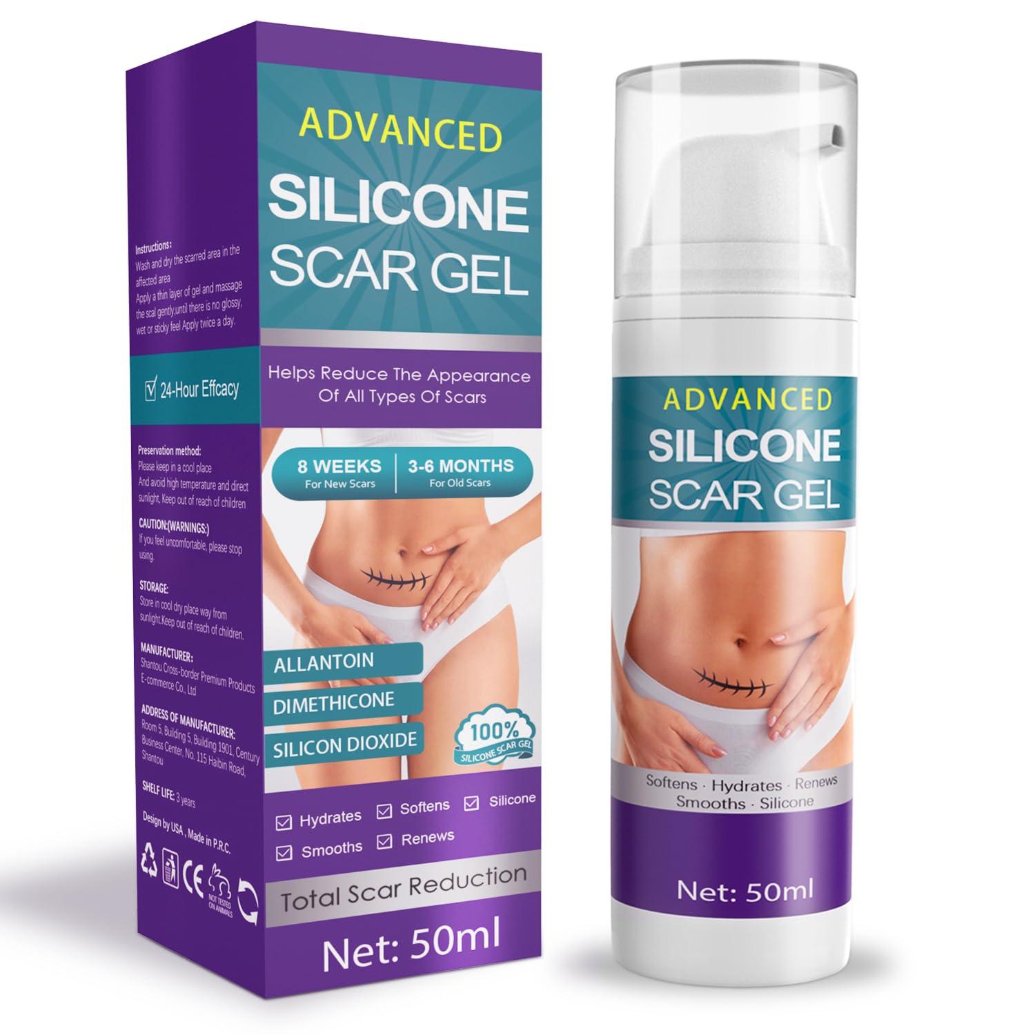 Silicone Scar Cream vs. Advanced Scar Gel: Tested for Stretch Marks & C-Section... 1.76 Oz?