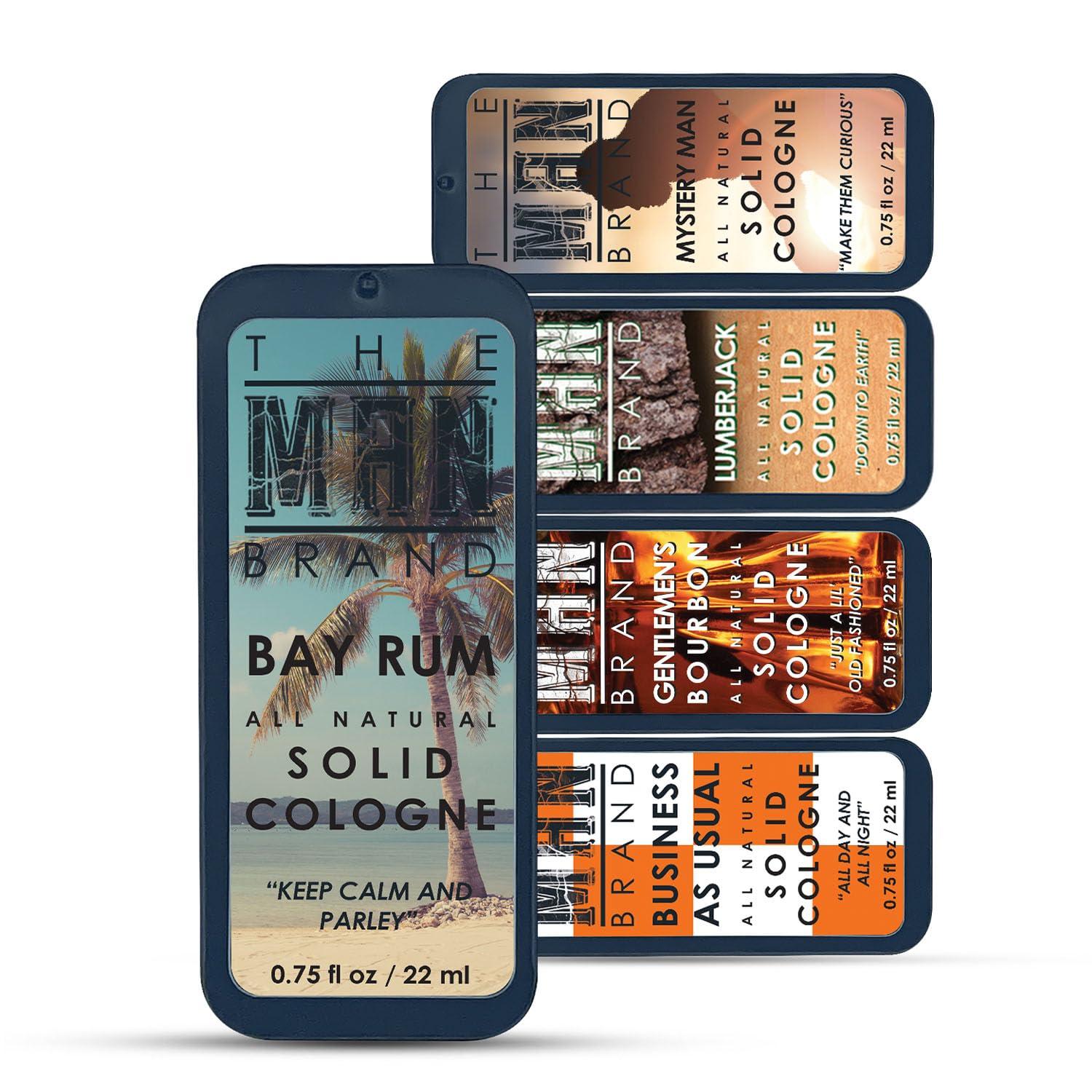 5 Solid Cologne Set: Rum, Bourbon, Timeless, Cedar, Spicy - Tested for Seasonal Switching