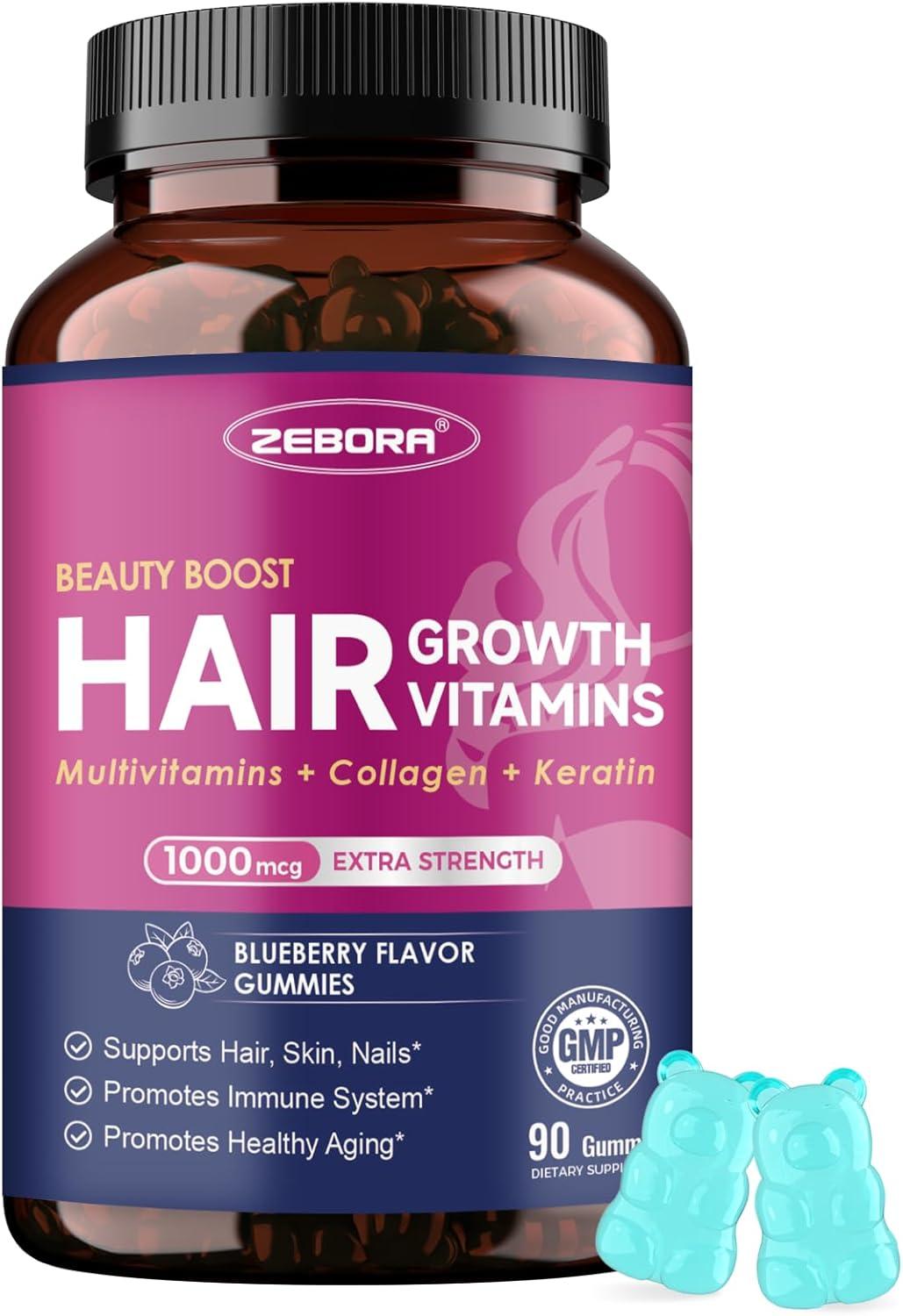 Biotin Gummies Showdown: Blueberry Flavor, Zinc, Hair Growth-Value in 90 Gummies
