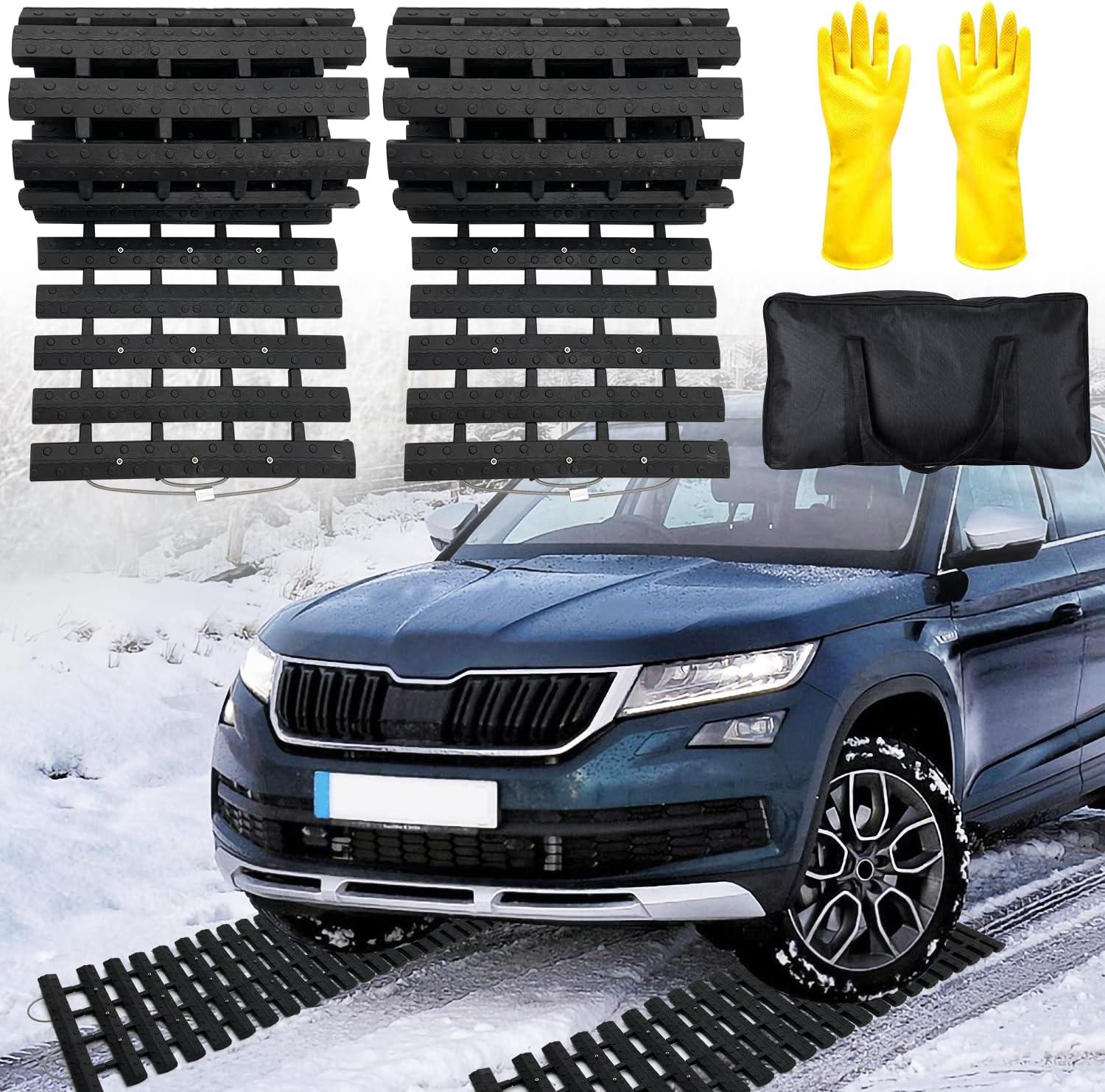 Winter Traction Showdown: 2025 Emergency Devices vs. Off-road Mats (2PCS*)