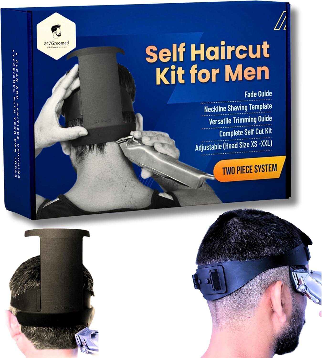 Surprising Comparison: Self Haircut Kit's Fade Tool & Stable Neckline Guide - Men's Grooming Showdown with a Twist