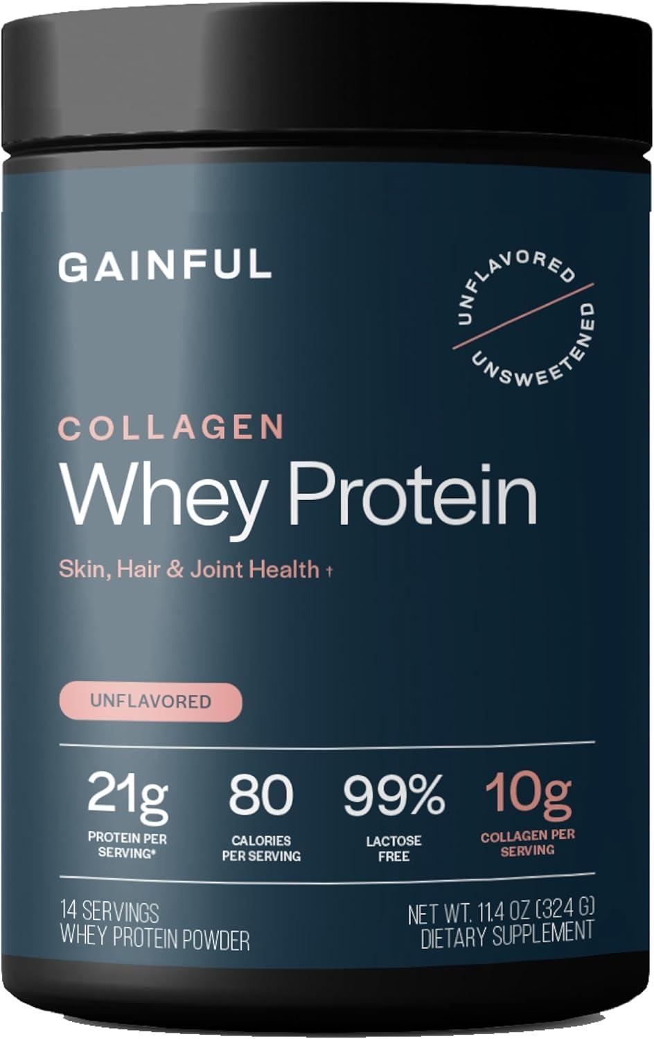 Gainful Collagen Whey Showdown: 21g Protein, Grass-Fed, Skin Hydration