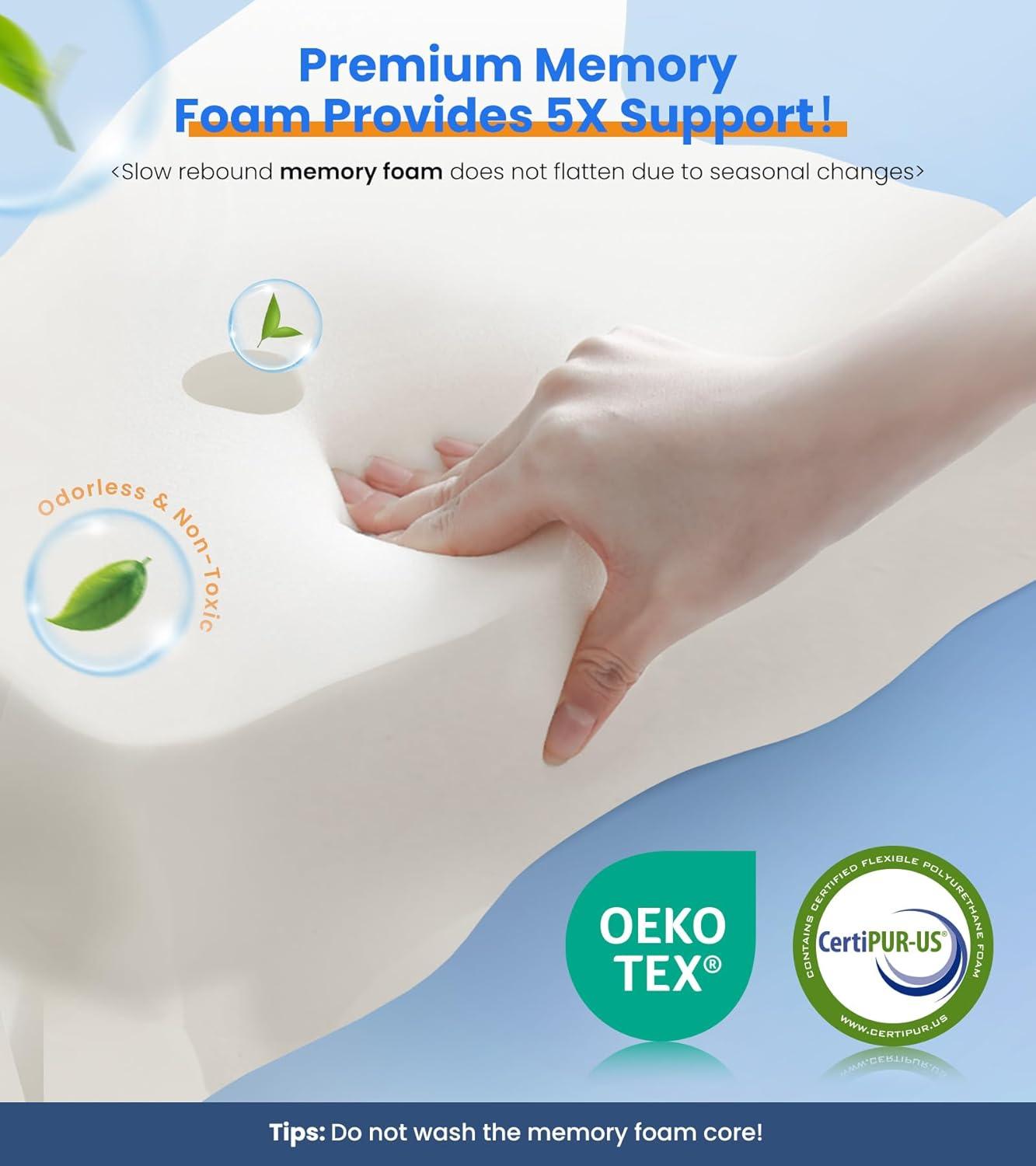 Best Neck Support Pillow - Ultra Cooling Memory Foam for Restful Sleep