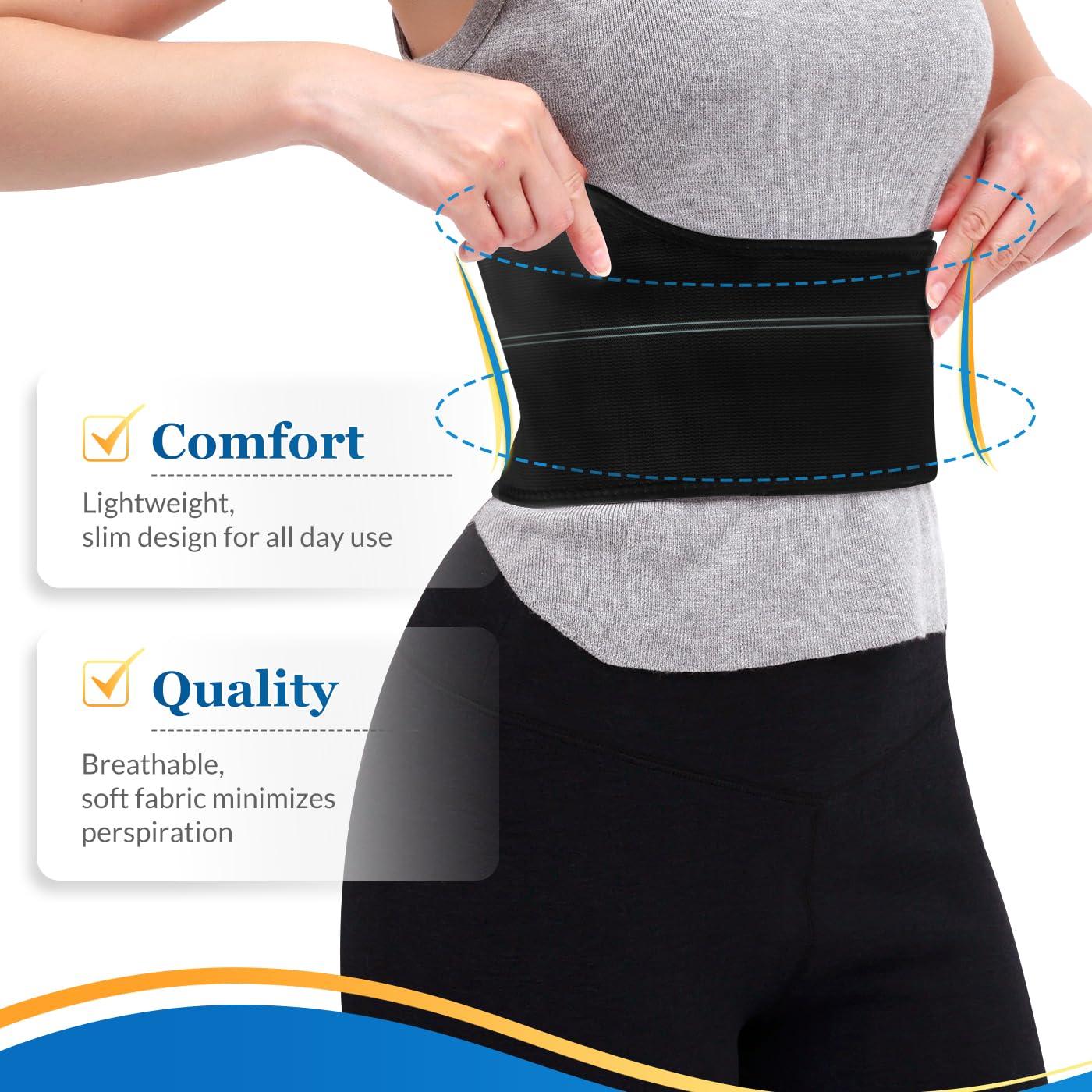 Best Rib Support Brace - Pauline Broken Rib Brace for Women - Compression Chest Binder for Cracked Ribs Support & Chest Pain Relief - Rib Belt for Bruised Rib Cage (Black, Fits 30”-45”) Review