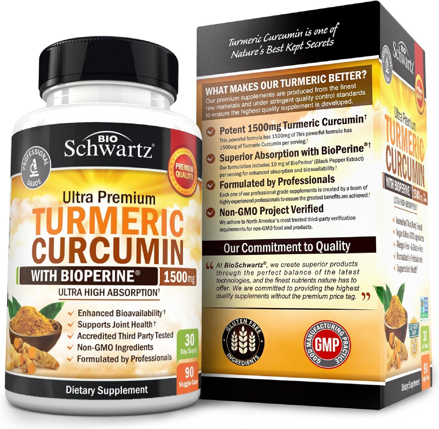 Best Turmeric Supplement - 1500mg Curcumin with Black Pepper Extract Review