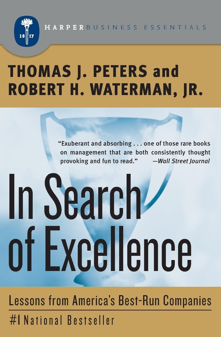 Best Management Book - In Search of Excellence: Lessons from America's Best-Run Companies Review