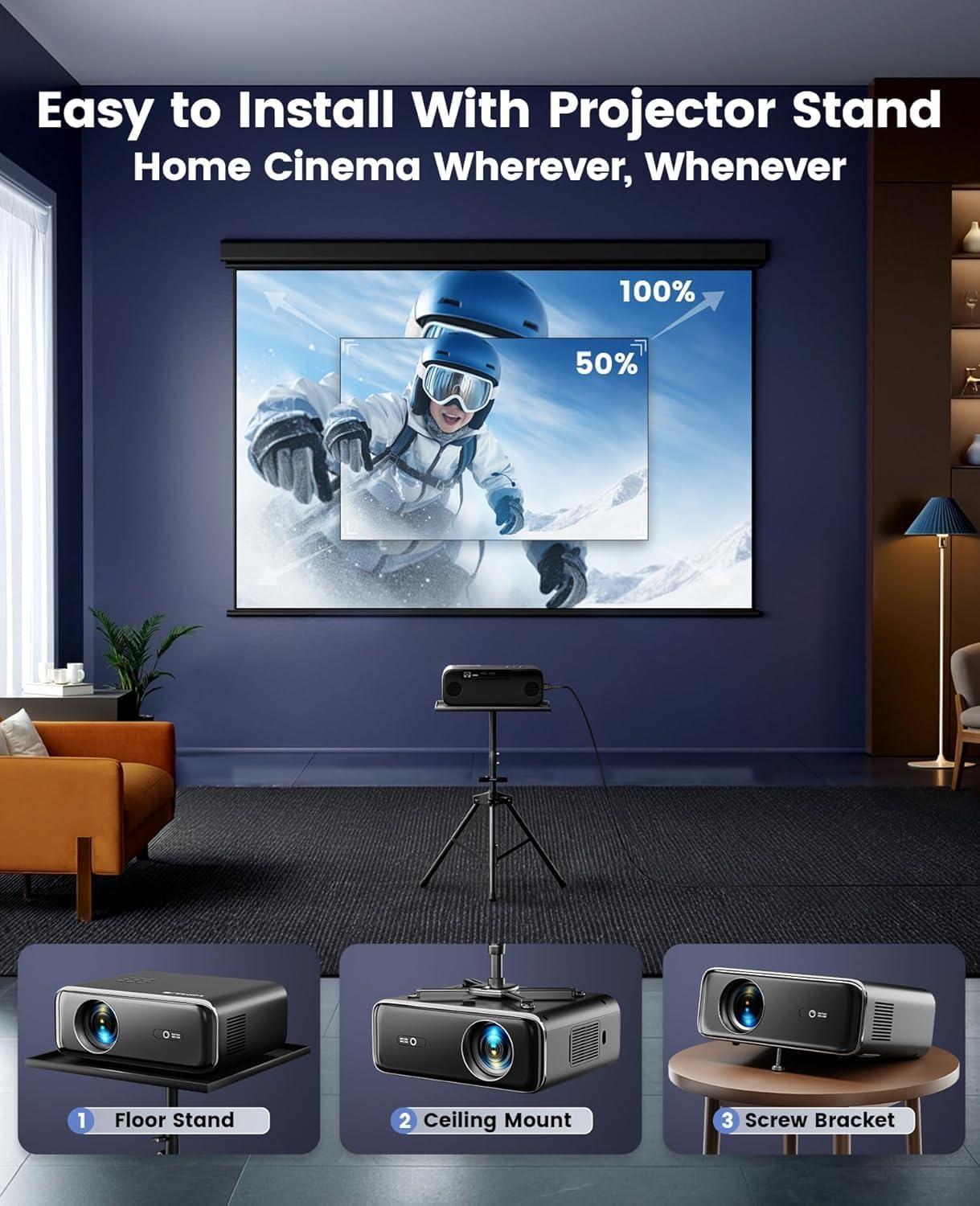 Best Outdoor Projector - 4K Support with Built-in Apps & WiFi Review