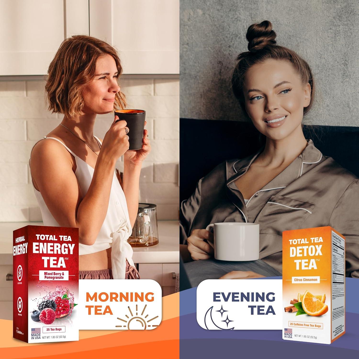 Best Digestive Health Tea - Total Tea SIimming Detox Caffeine-Free 25-Day Herbal Detox Review