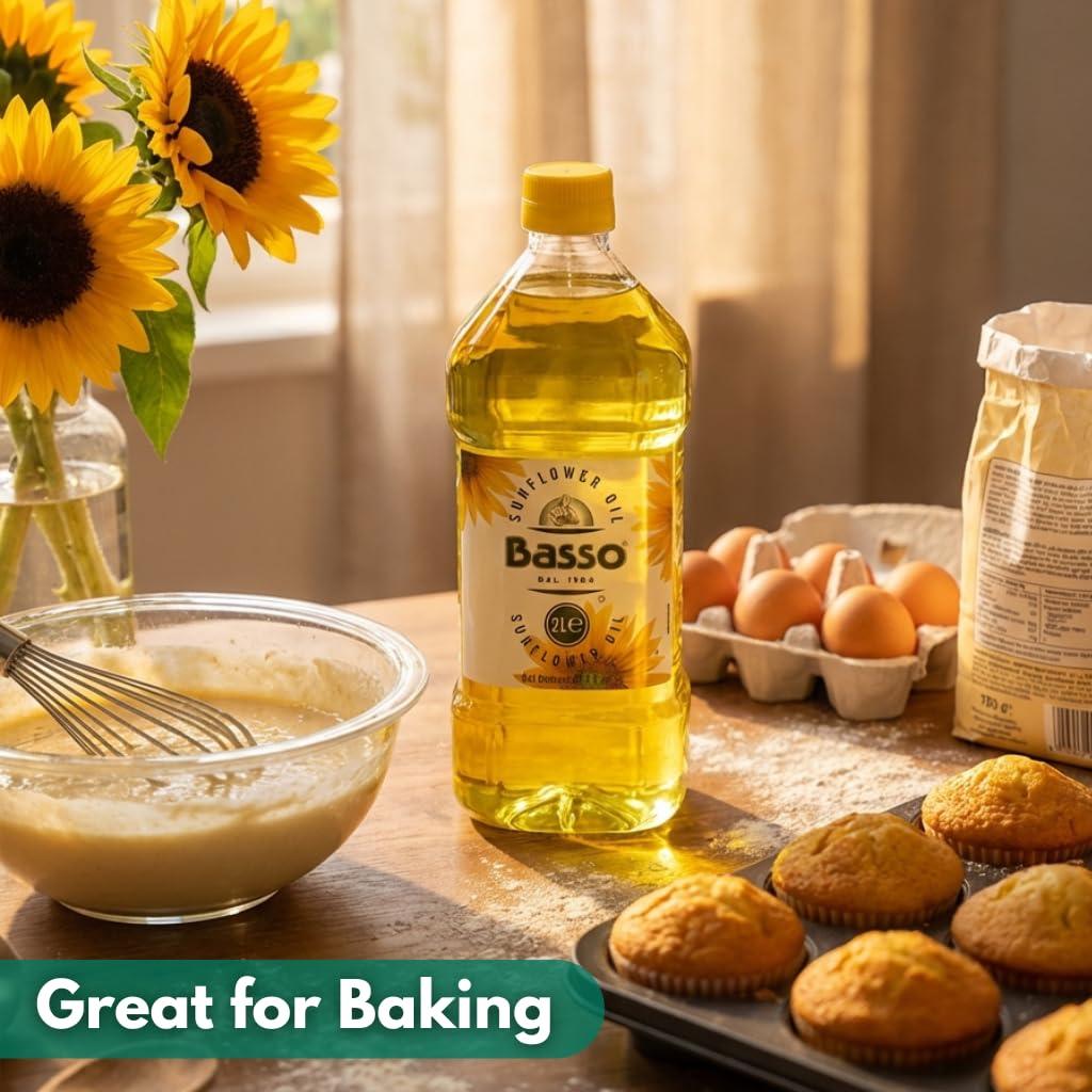 Best Cooking Oil - BASSO 1904-100% Pure Sunflower Oil, 2L Review