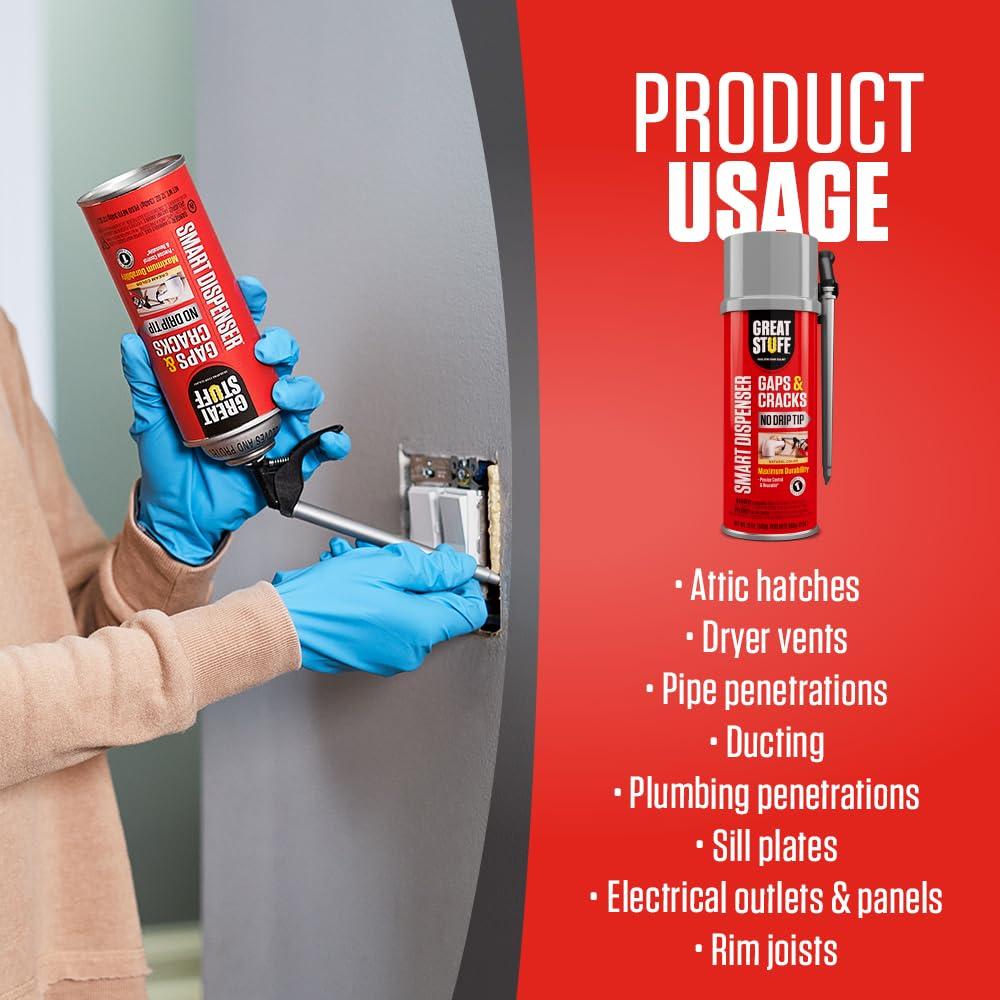 Best Caulk & Sealant - Great Stuff 99108824 Smart Dispenser Gaps & Cracks Review