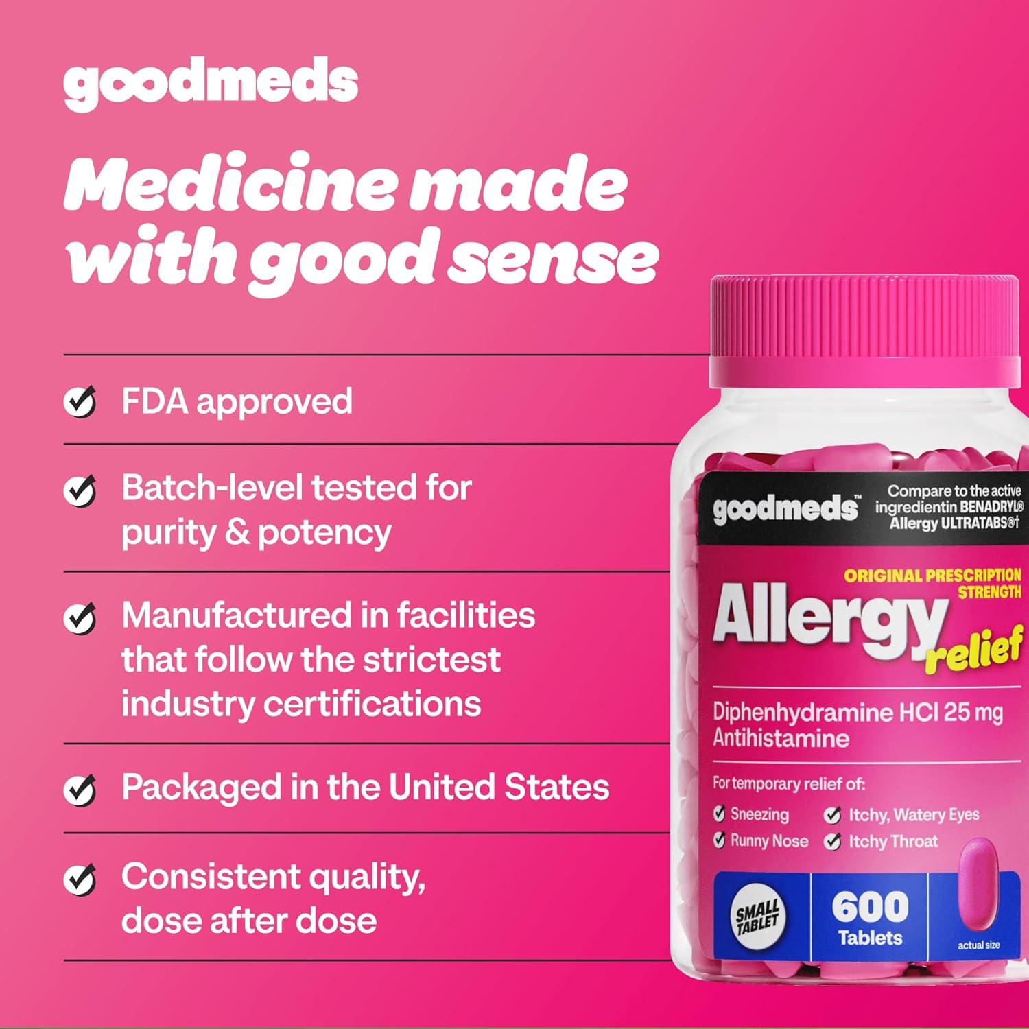 Best Allergy Medicine - Relief with Diphenhydramine, 25mg | 600 Tablets Review