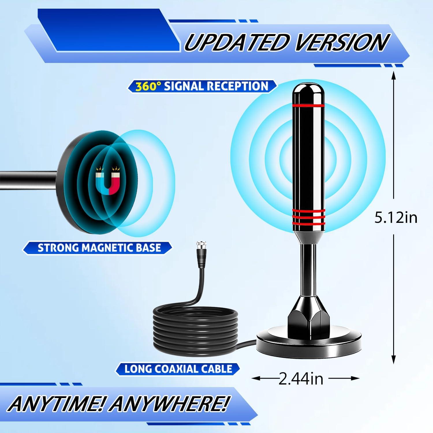 Best TV Antenna - Indoor 4K HD, Long Range, Easy Setup (Black+Red) Review