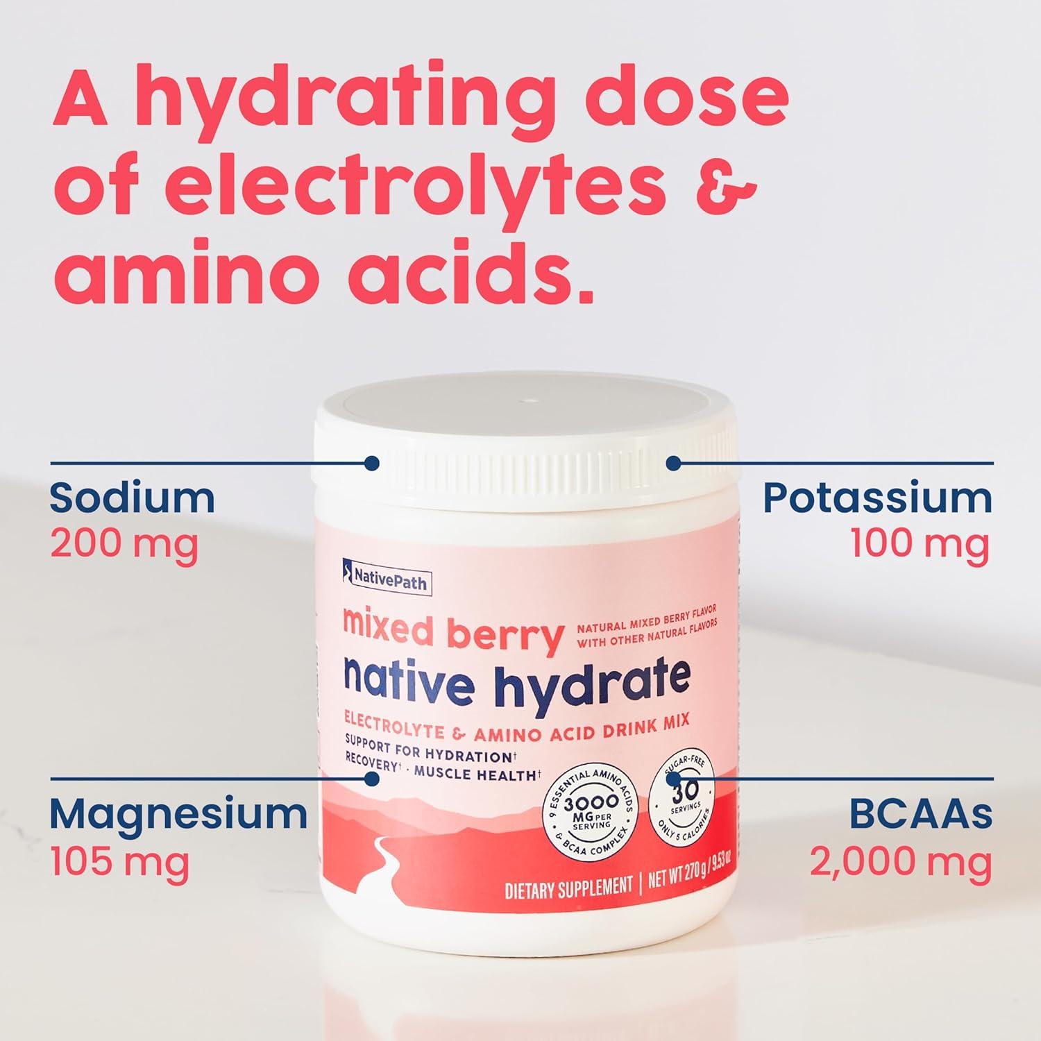 Best Electrolyte & BCAA Powder - NativePath Hydrate Drink Mix Review