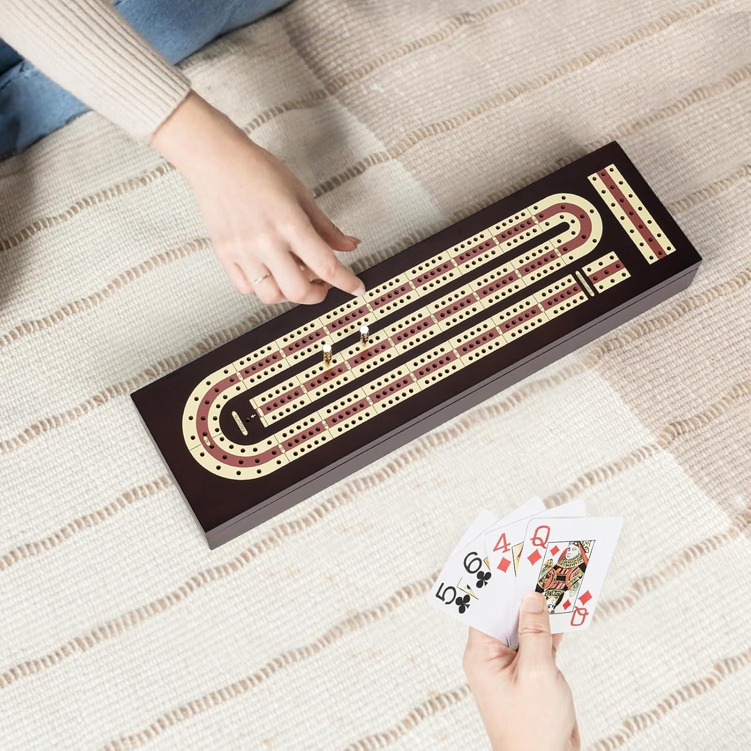 Best Cribbage Board Game Set - ESENHARBER Portable Wooden Board Review