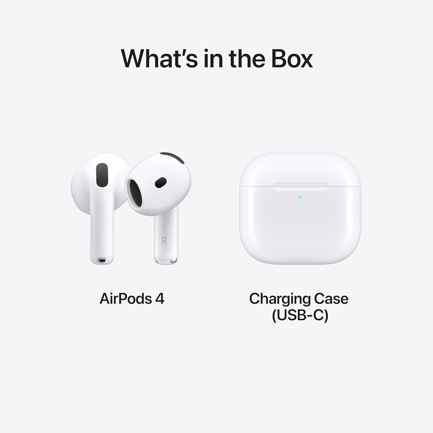 Best Wireless Earbuds - Apple AirPods 4 with Spatial Audio & 30hr Battery