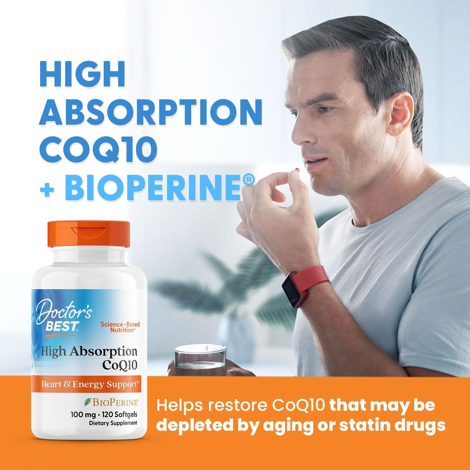 Best Heart Health Supplements - Doctor's Best High Absorption CoQ10 with BioPerine - 100mg Non-GMO Softgels Review