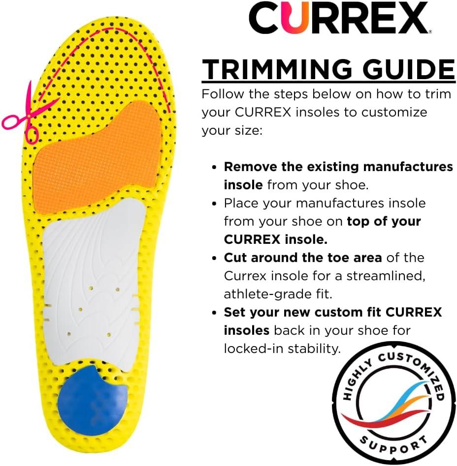 Best Running Shoe Insoles - CURREX RunPro Support for Men & Women (Low Arch, Size XS) Review
