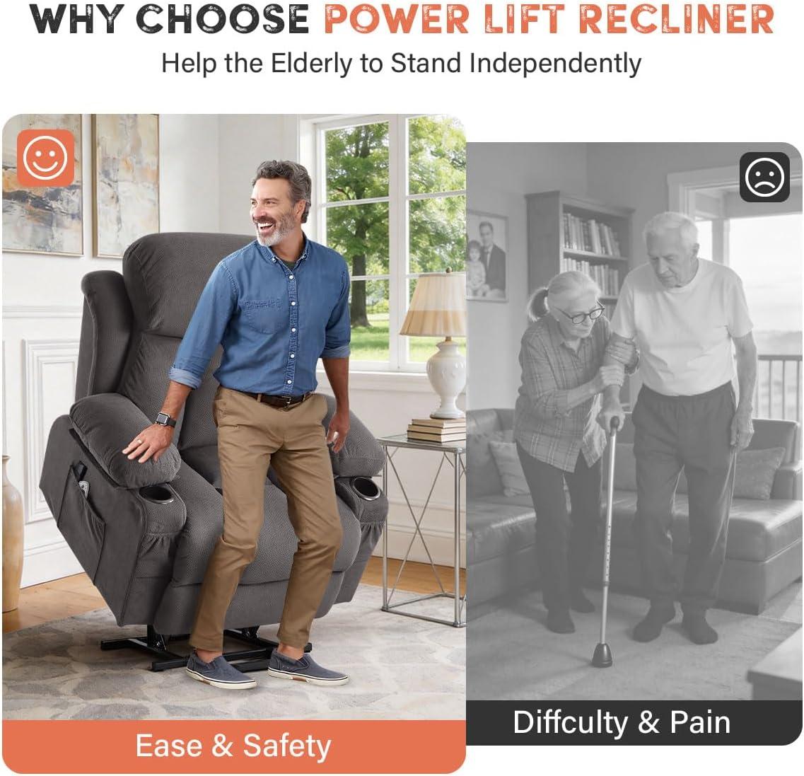 Best Recliner for Elderly - BOSMILLER Power Lift Recliner Chair Review