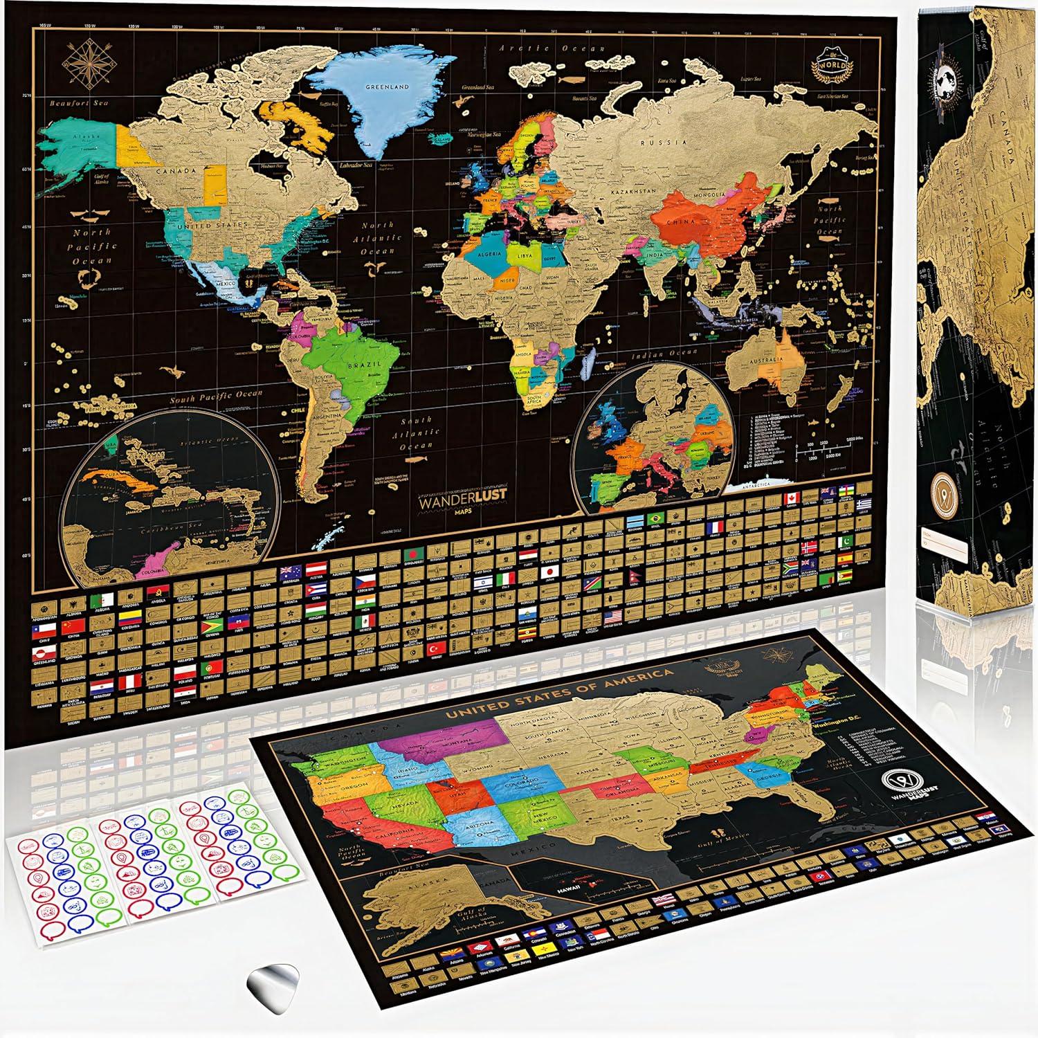 Deluxe Maps Showdown: Scratch-Off tested for Travel Lovers... Surprising Detail Inside!