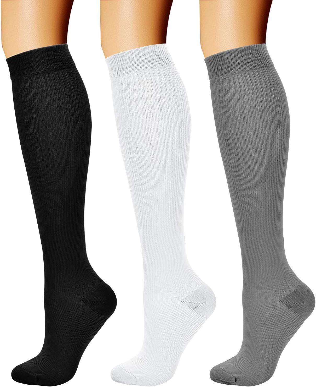 Charmking Socks Tested Versus athletic compare 3-pAIRS 15-20 mmHg Run Fit