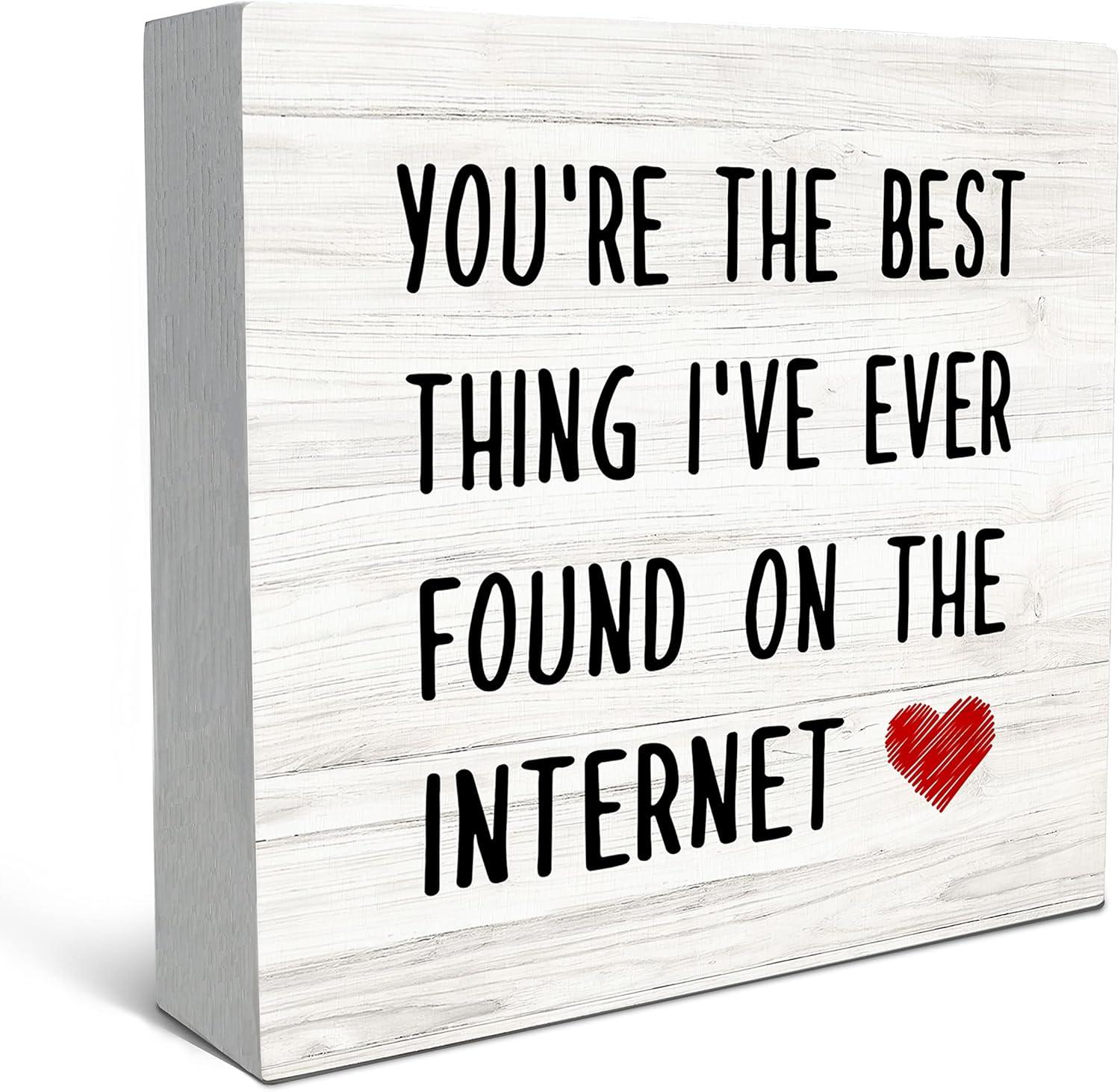 Funny Wood Box Sign Compared: Romantic, Tested Desk Decor for Home Shelf
