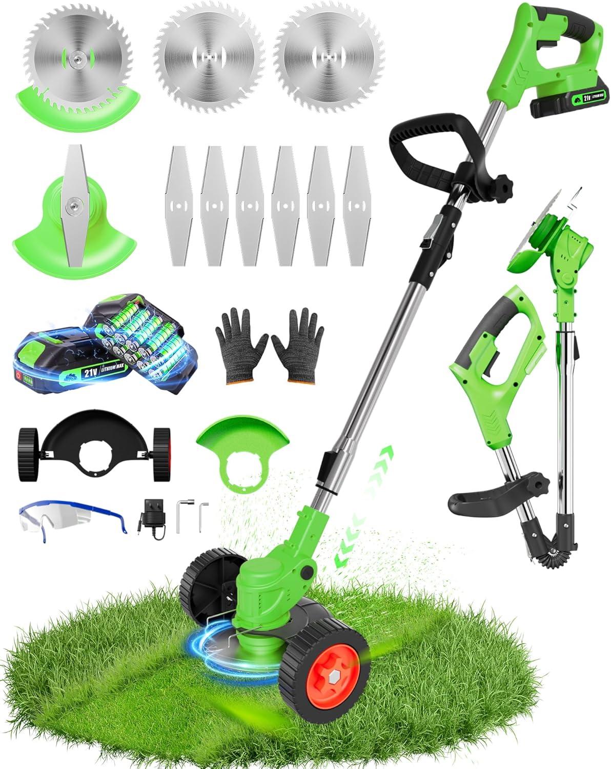 Electric vs Gas(each tested)...2-in-1 Foldable Weed Eater for Lawn Use Case