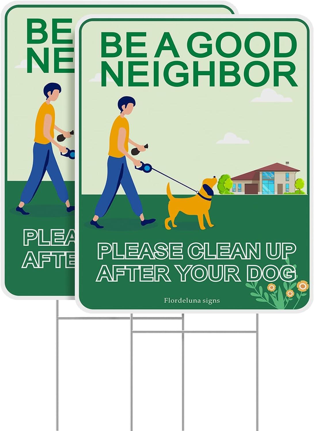 Double-Sided, Weather-Resistant Dog Signs... Compared: Easy H-Stakes & Pickup Reminder