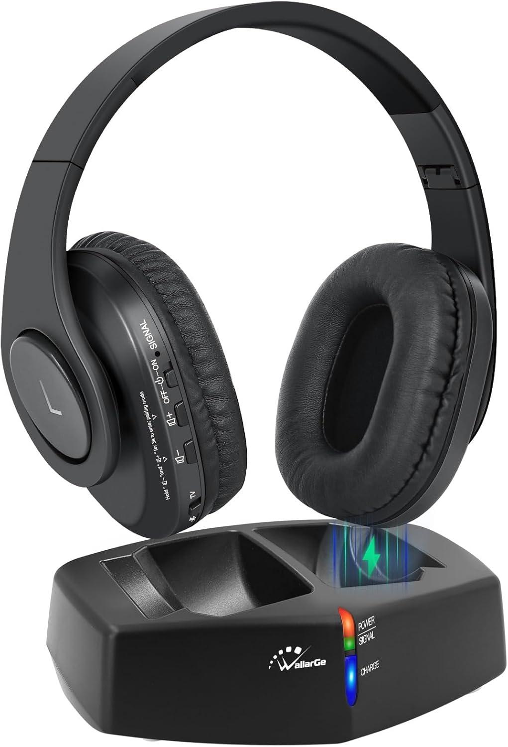 WallarGe Headphones vs. Comfort Test… 100 Ft Range, 25 HR Play, Easy Dockforming