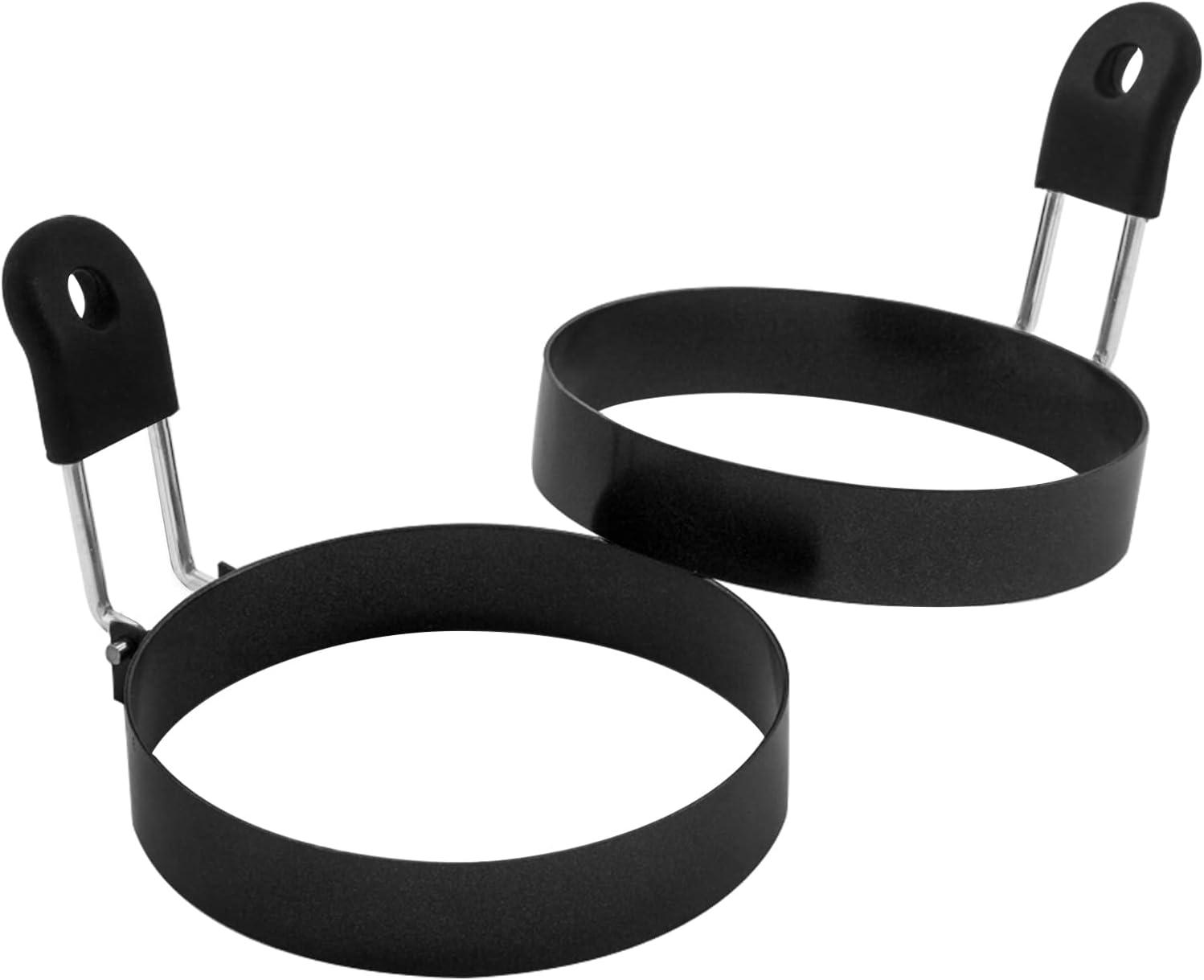 Cotey 3.5 Egg Rings Tested, Versus Muffin Mold: Large, Silicone Handle Breakfast Set...Surprising Griddle Use Case