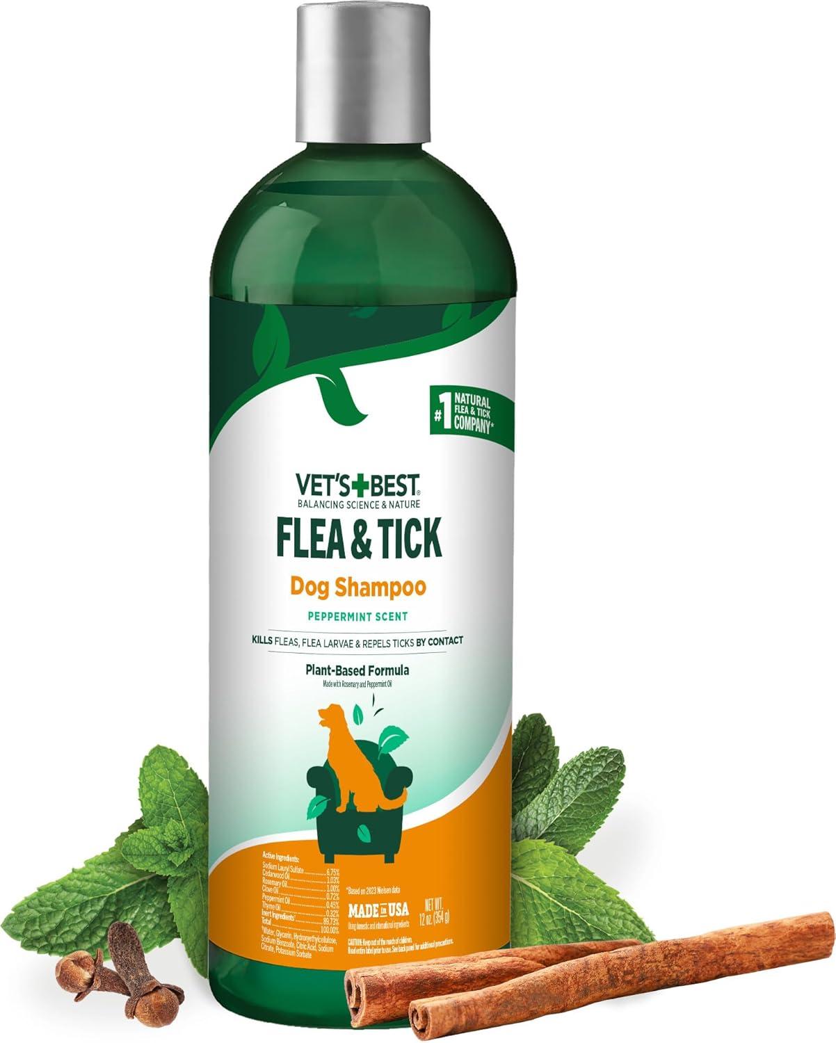 Compare Vet’s Best Flea Shampoo vs. Tests insensitive dog eczema relief… (12oz)