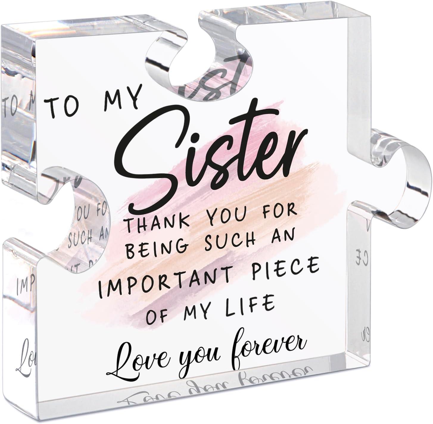 Unique Sister Plaque Puzzle... Tested: Sister Gift Compare Sister Desk Decorations