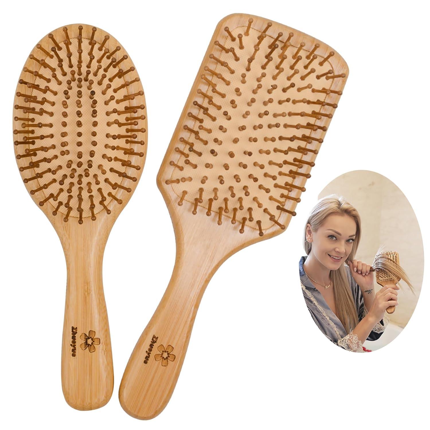 Bamboo Brush Showdown: Surprising scalp benefits tested... Two Zhuoyue hair tools compared!