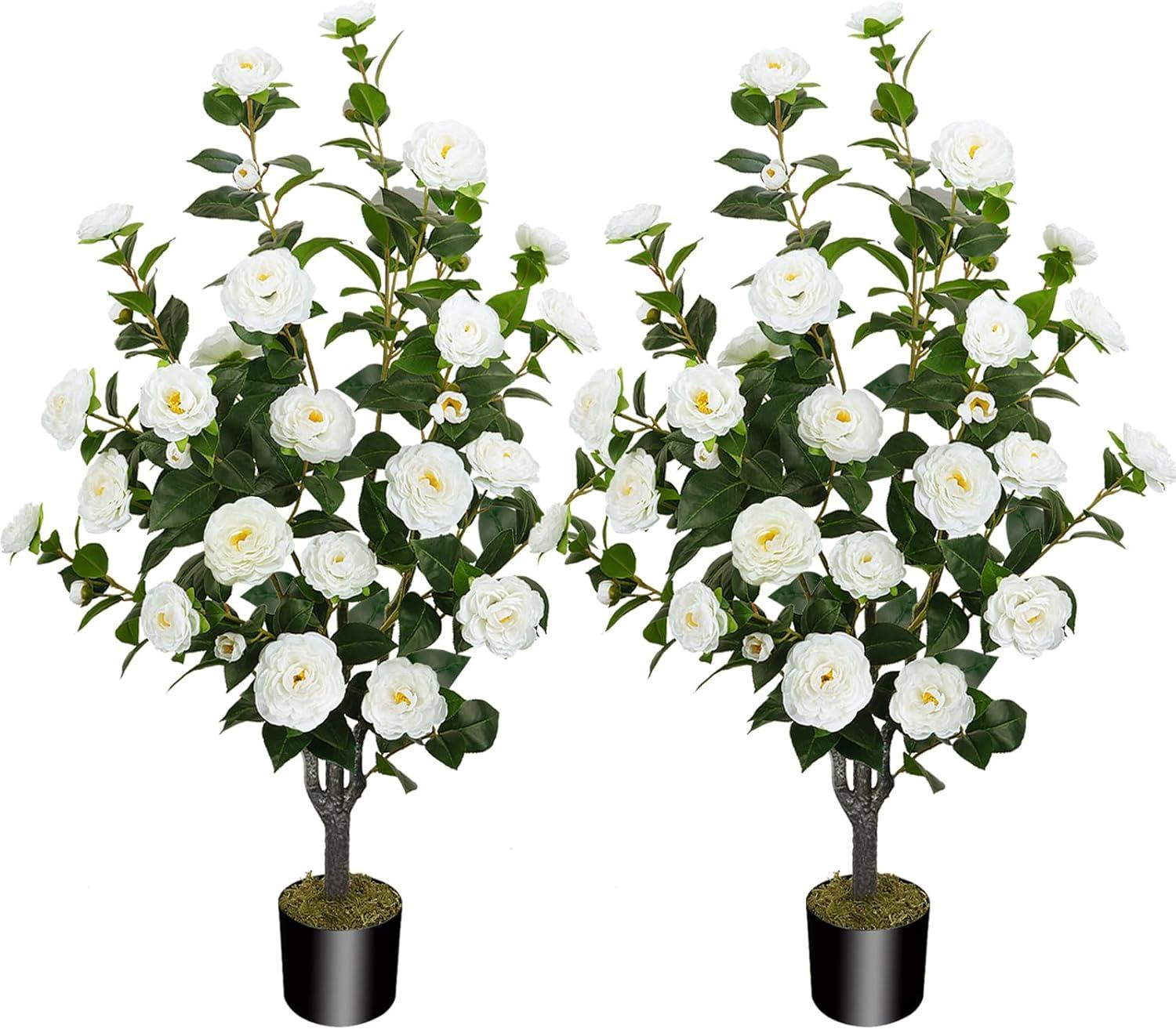 Surprising Showdown:-testedsnow-whitecamelliavertusFlowerfakeOutdoorinterTrend2024
