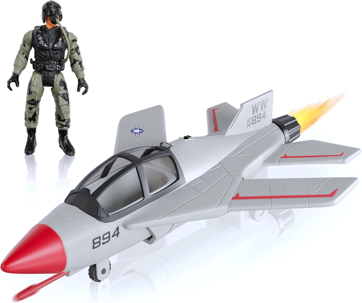 Sky Raider Toy Showdown: Realistic Jet vs Action Figure for Kids