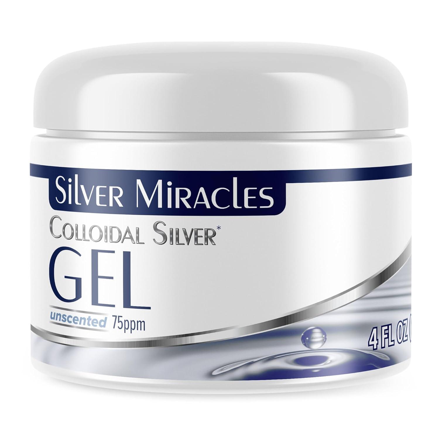 Silver Miracles Gel: Surprising Burn Healing Compared vs Skin Care Uses... smells great! (4 Oz)