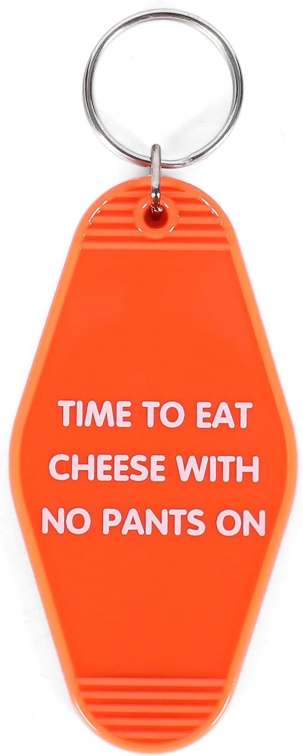 Surprising Cheese Keychain: Motel-Style & No-Pants Humor Tested