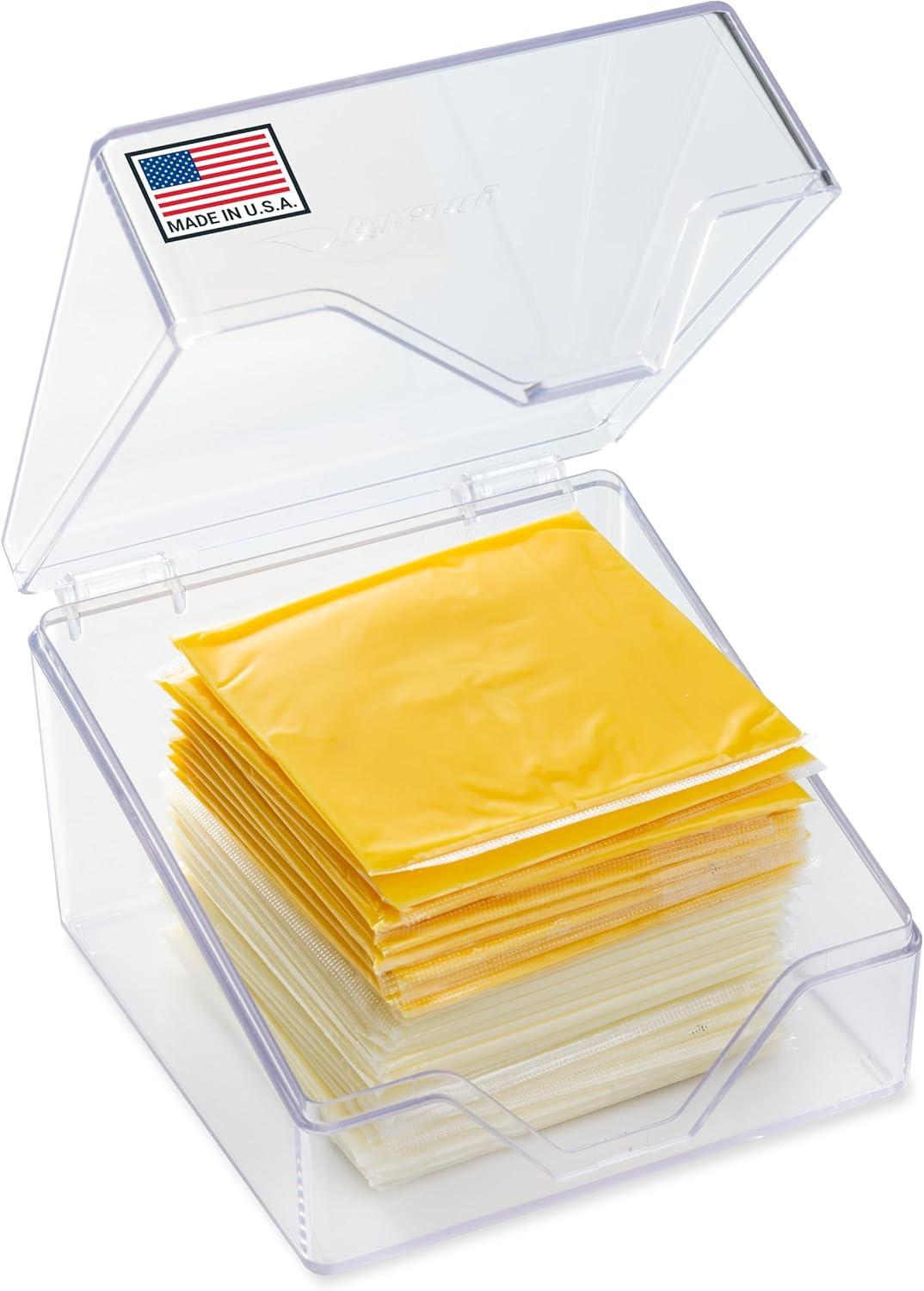 Fridge Storage Showdown: Hinged Lid, 24-Slice, Dishwasher-Safe Cheese Holder