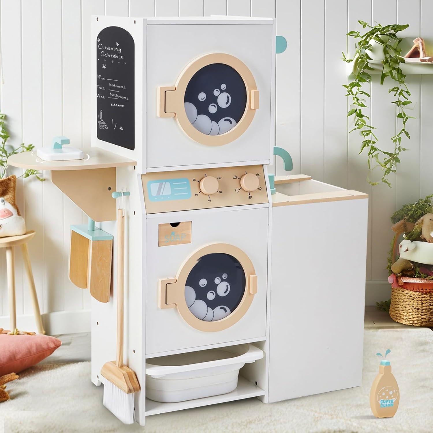 Wooden Stacking versus Pretend Play: Labebe's Laundry Dryers Toy Tested for Surprising Learning