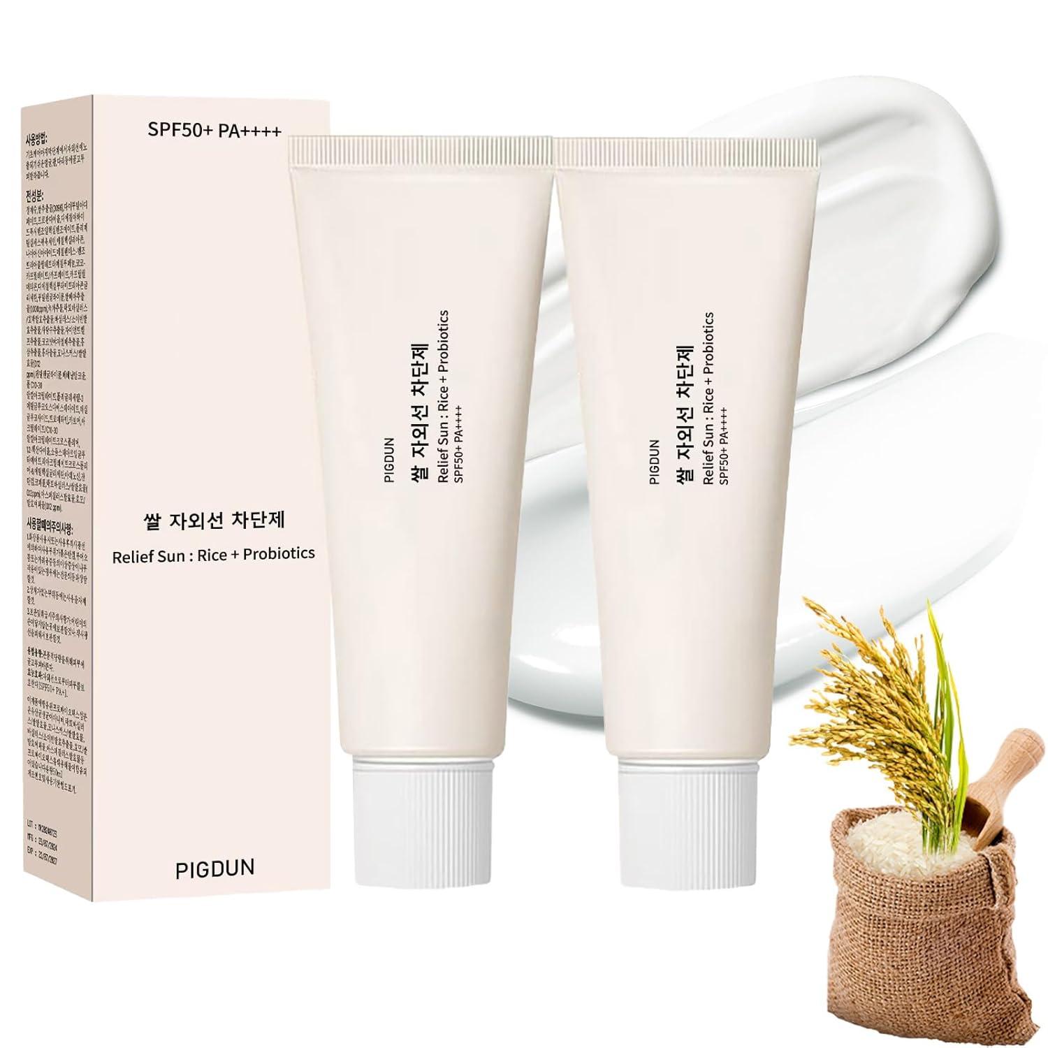 Rice Probiotics vs. Organic Relief: Surprising SPF50+ & Korean UV Defense (2) Tested