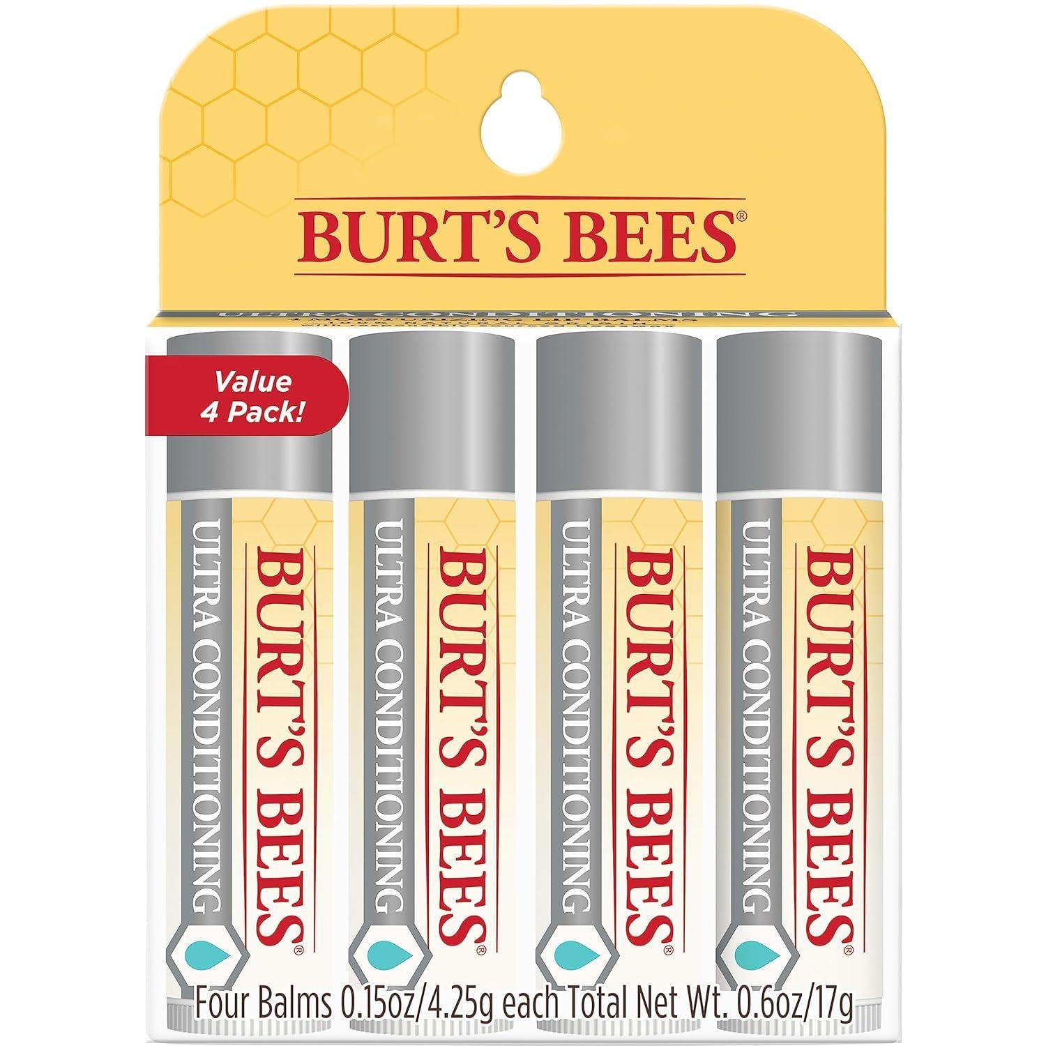 Showdown: Burt's Bees Lip Balm 4-Pack vs. Natural Conditioning - Moisturizing & Eco-Friendly?