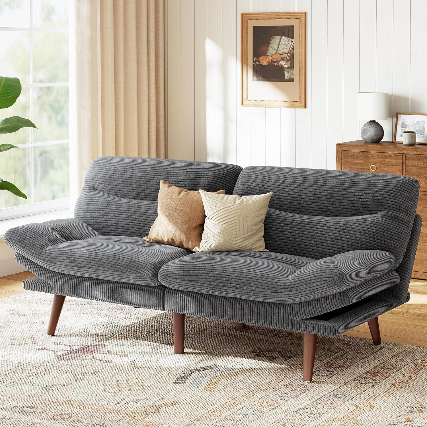 Surprising Insight: Marsail Convertible Sofa Bed Tested for Small Spaces... Corduroy & Grey Comfort?