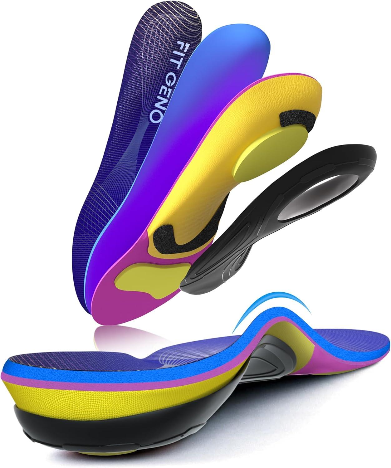 Tested Arch Support Insoles: 60x Shock Absorption... Plantar Pain Relief