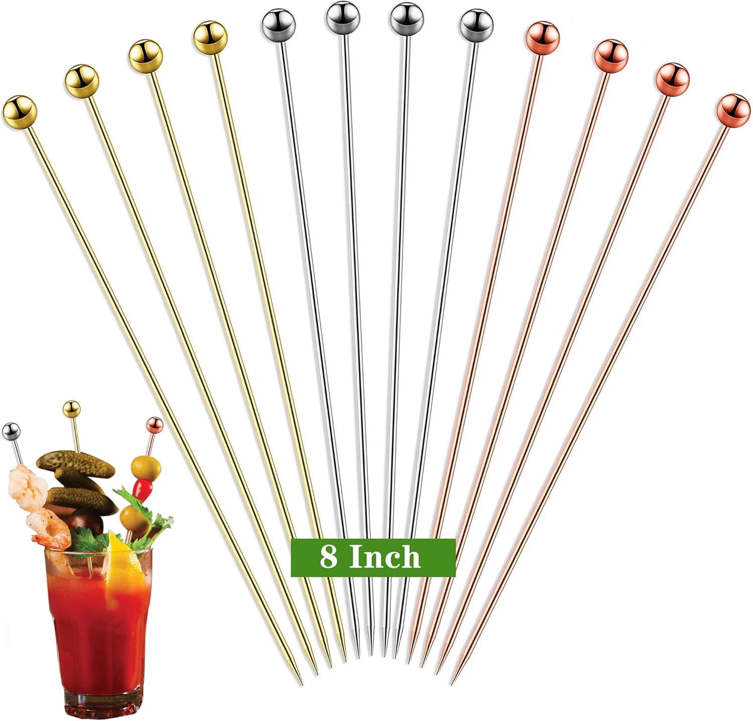 12PCS Reusable Bar Skewers Tested: Surprising 8-Inch Stainless Steel