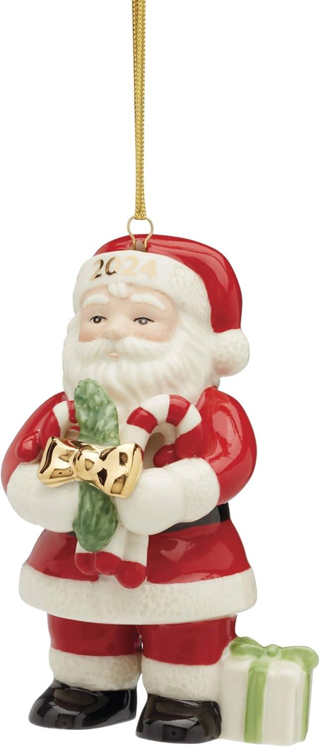 The Surprising Showdown: Lenox 895770 Santa... (Pickle & Candy Cane, 2024 Christmas Ornaments)