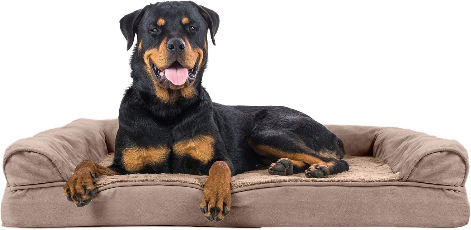 Furhaven Orthopedic Dog Bed vs. Plush Suede Sofa: Showdown of Removable Bolsters & Jumbo-XL (Large Dog Benefit)