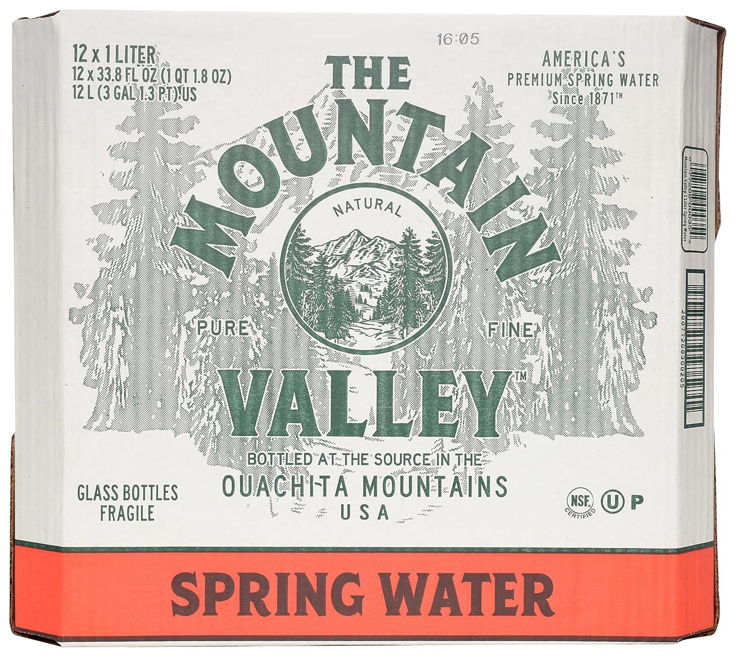 Mountain Valley Water vs. Water Spring: 12-Pack Convenience vs. 33.8 Fl Oz Eco-Tested Showdown