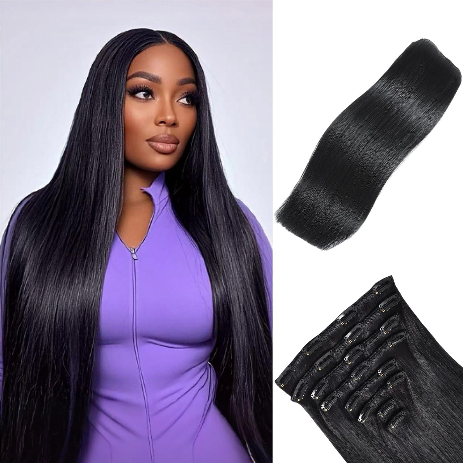 Clip-in Hair Extensions vs. Synthetic: Tested for Double Weft & Wintertime Volume