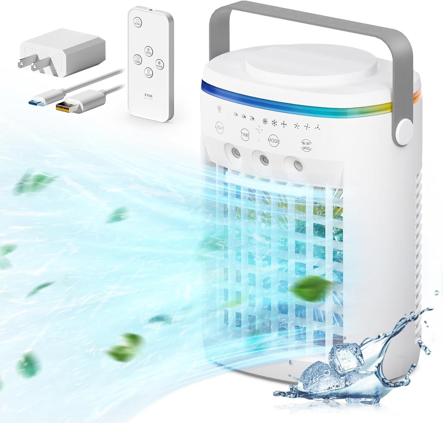 Portable AC vs. Evaporative Cooler: Timer, Water Tank, 3 Nozzles, 3-Speed Tested for Surprising Efficiency