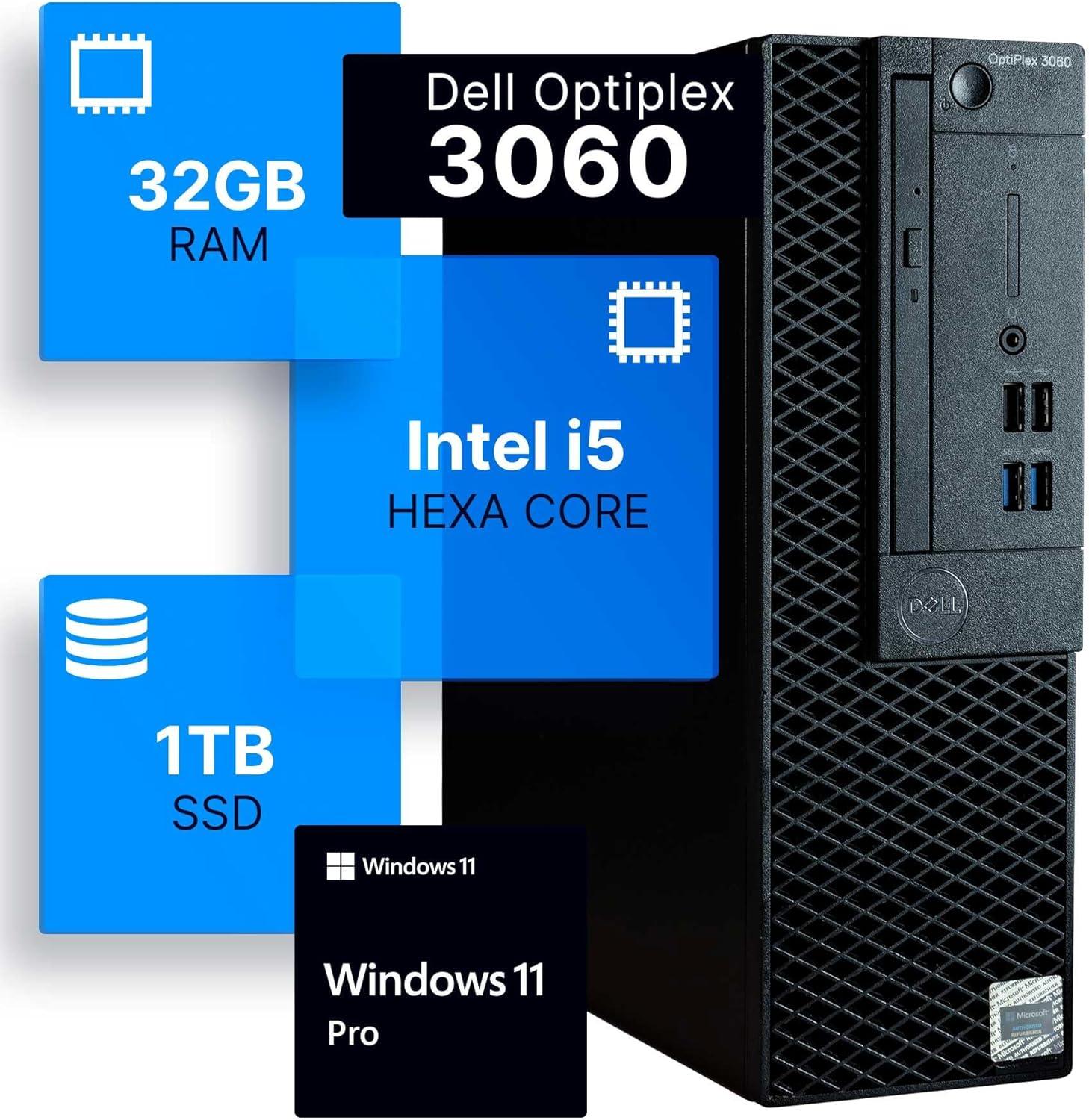 Dell Optiplex 3060: 3.2GHz, 32GB RAM, 1TB SSD - Surprising Office PC Choice (Renewed)
