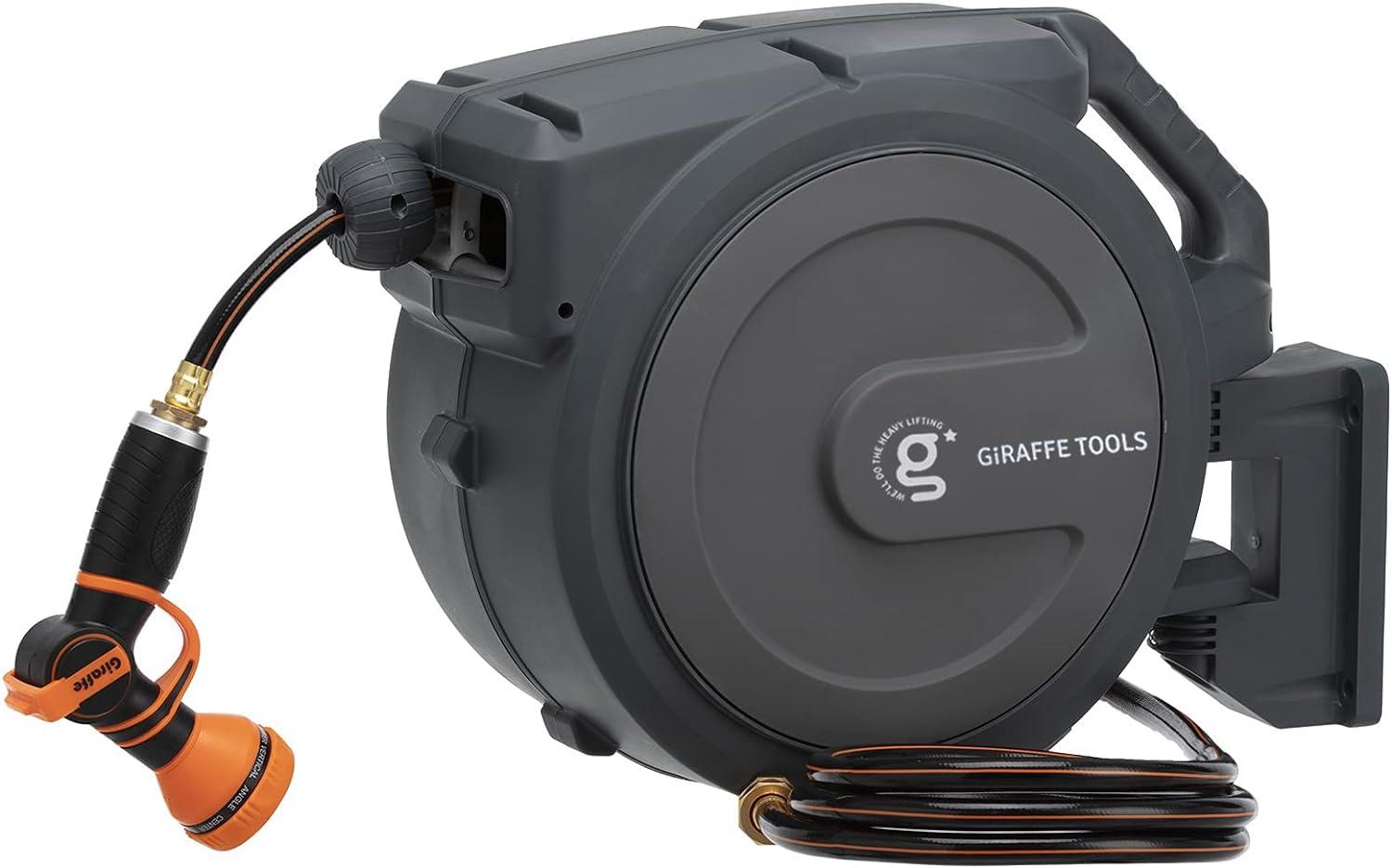 Giraffe Tools Hose Reel: 180-Deg Swivel & Wall Mount Tested (for Efficient Garden Use)